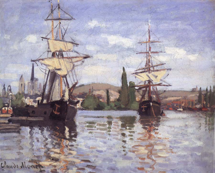 Ships Riding on the Seine at Rouen